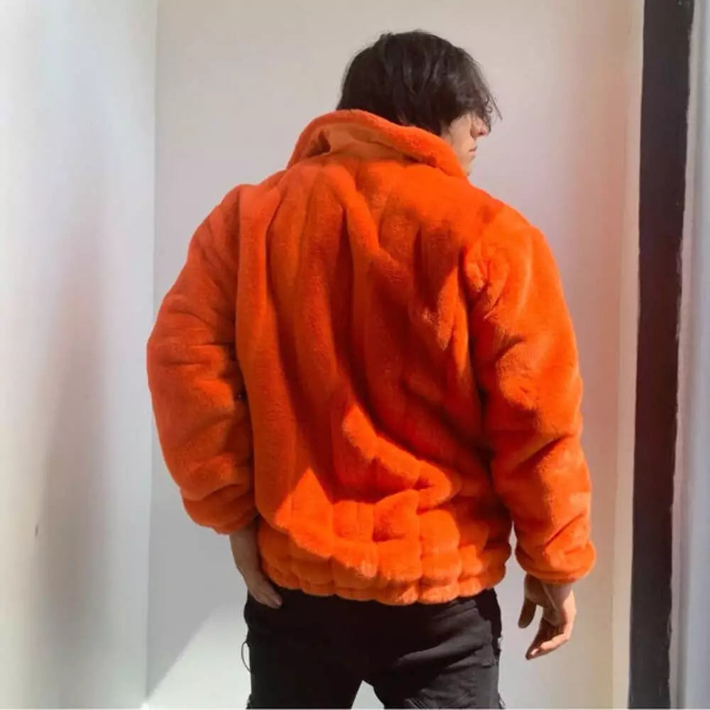 Manzini Orange Faux Fur