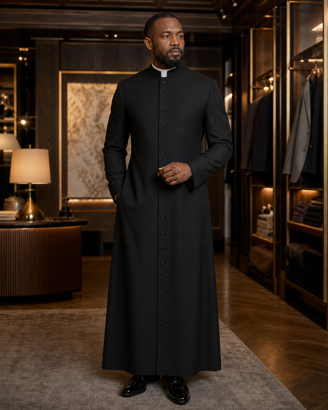 pastor cassock menswear look